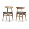 Baxton Studio Edna Black Faux Leather and "Oak" Finishing Wood 5-PC Dining Set 126-6941-6942 - alternate 5